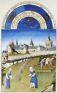 Les Trä�s Riches Heures Du Duc De Berry. June. Palais De La Cite And Sainte-Chapelle In Paris - Art Print Art Print - Les Trä�s Riches Heures Du Duc De Berry. June. Palais De La Cite And Sainte-Chapelle In Paris