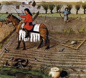 Les Trä�s Riches Heures Du Duc De Berry. October. Louvre Palace. Detail - Art Print Art Print - Les Trä�s Riches Heures Du Duc De Berry. October. Louvre Palace. Detail