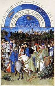 Les Trä�s Riches Heures Du Duc De Berry. May. Hotel De Neste, The Duke's Paris Residence - Art Print Art Print - Les Trä�s Riches Heures Du Duc De Berry. May. Hotel De Neste, The Duke's Paris Residence