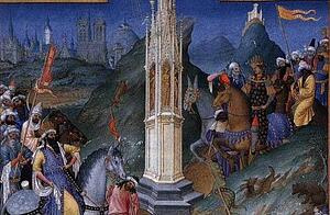 Les Trä�s Riches Heures Du Duc De Berry. The Meeting Of The Three Magi. Detail - Art Print Art Print - Les Trä�s Riches Heures Du Duc De Berry. The Meeting Of The Three Magi. Detail