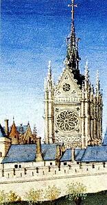 Les Trä�s Riches Heures Du Duc De Berry. June. Palais De La Cite And Sainte-Chapelle In Paris. Detail - Art Print Art Print - Les Trä�s Riches Heures Du Duc De Berry. June. Palais De La Cite And Sainte-Chapelle In Paris. Detail