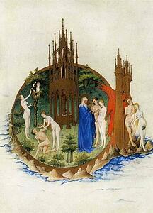 Les Trä�s Riches Heures Du Duc De Berry. The Expulsion From Paradise - Art Print Art Print - Les Trä�s Riches Heures Du Duc De Berry. The Expulsion From Paradise