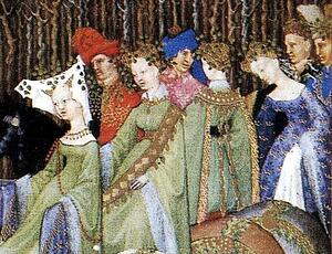 Les Trä�s Riches Heures Du Duc De Berry. May. Hotel De Neste, The Duke's Paris Residence. Detail - Art Print Art Print - Les Trä�s Riches Heures Du Duc De Berry. May. Hotel De Neste, The Duke's Paris Residence. Detail