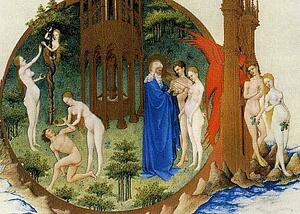 Les Trä�s Riches Heures Du Duc De Berry. The Expulsion From Paradise. Detail - Art Print Art Print - Les Trä�s Riches Heures Du Duc De Berry. The Expulsion From Paradise. Detail