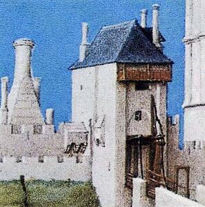 Les Trä�s Riches Heures Du Duc De Berry. September. Château De Saumur. Detail - Art Print Art Print - Les Trä�s Riches Heures Du Duc De Berry. September. Château De Saumur. Detail