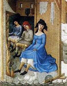 Les Trä�s Riches Heures Du Duc De Berry. February. Detail - Art Print Art Print - Les Trä�s Riches Heures Du Duc De Berry. February. Detail