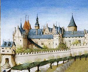 Les Trä�s Riches Heures Du Duc De Berry. June. Palais De La Cite And Sainte-Chapelle In Paris. Detail - Art Print Art Print - Les Trä�s Riches Heures Du Duc De Berry. June. Palais De La Cite And Sainte-Chapelle In Paris. Detail
