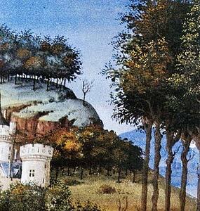 Les Trä�s Riches Heures Du Duc De Berry. November. Detail - Art Print Art Print - Les Trä�s Riches Heures Du Duc De Berry. November. Detail