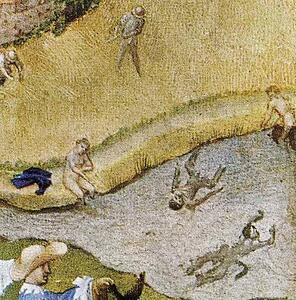 Les Trä�s Riches Heures Du Duc De Berry. August. Chateau D'etampes. Detail - Art Print Art Print - Les Trä�s Riches Heures Du Duc De Berry. August. Chateau D'etampes. Detail