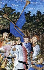 Les Trä�s Riches Heures Du Duc De Berry. May. Hotel De Neste, The Duke's Paris Residence. Detail - Art Print Art Print - Les Trä�s Riches Heures Du Duc De Berry. May. Hotel De Neste, The Duke's Paris Residence. Detail