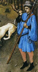 Les Trä�s Riches Heures Du Duc De Berry. December. Chateau De Vincennes. Detail - Art Print Art Print - Les Trä�s Riches Heures Du Duc De Berry. December. Chateau De Vincennes. Detail