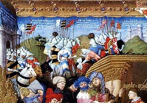 Les Trä�s Riches Heures Du Duc De Berry. January. A New Year's Day Feast Including Jean De Berry. Detail - Art Print Art Print - Les Trä�s Riches Heures Du Duc De Berry. January. A New Year's Day Feast Including Jean De Berry. Detail