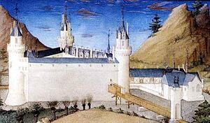 Les Trä�s Riches Heures Du Duc De Berry. July. Palais Poitiers. Detail - Art Print Art Print - Les Trä�s Riches Heures Du Duc De Berry. July. Palais Poitiers. Detail