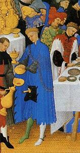 Les Trä�s Riches Heures Du Duc De Berry. January. A New Year's Day Feast Including Jean De Berry. Detail - Art Print Art Print - Les Trä�s Riches Heures Du Duc De Berry. January. A New Year's Day Feast Including Jean De Berry. Detail