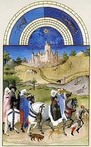 Les Trä�s Riches Heures Du Duc De Berry. August. Chateau D'etampes - Art Print Art Print - Les Trä�s Riches Heures Du Duc De Berry. August. Chateau D'etampes