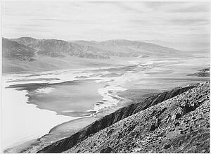 Towards Art Print - Looking Across Desert Toward Mountains, "death Valley National Monument, " California. Photographs Of National Parks And Monuments, Compiled 1941 - 1942, Documenting The Period Ca. 1933 - 1942.