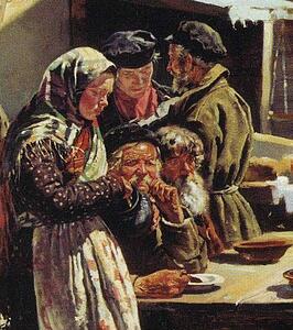 Art Print - Lunch. Study For The Painting "flea Market In Moscow". Detail