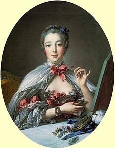 Madame De Pompadour At Her Dressing Table - Art Print Art Print - Madame De Pompadour At Her Dressing Table