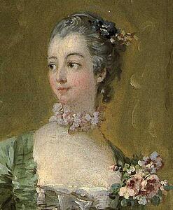 Madame De Pompadour Standing At Her Dressing Table. Detail - Art Print Art Print - Madame De Pompadour Standing At Her Dressing Table. Detail