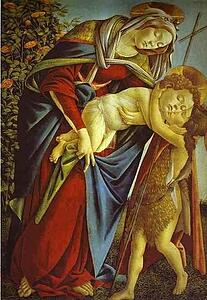 Madonna And Child And The Young St. John The Baptist - Art Print Art Print - Madonna And Child And The Young St. John The Baptist
