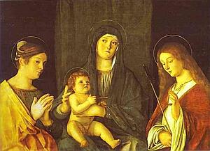 Art Print - Madonna And Child Between Ss. Catherine And Ursula