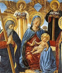Madonna And Child Between St. Andrew And St. Prosper. Detail - Art Print Art Print - Madonna And Child Between St. Andrew And St. Prosper. Detail