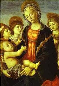 Madonna And Child, Two Angels And The Young St. John The Baptist - Art Print Art Print - Madonna And Child, Two Angels And The Young St. John The Baptist
