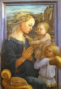 Madonna And Child With Angels - Art Print Art Print - Madonna And Child With Angels
