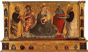 Madonna And Child With Saints John The Baptist, Peter, Jerome And Paul - Art Print Art Print - Madonna And Child With Saints John The Baptist, Peter, Jerome And Paul
