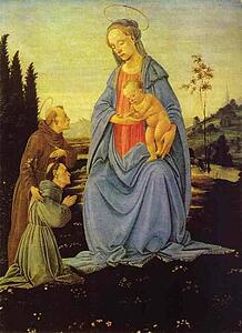 Madonna And Child With St. Anthony And A Monk - Art Print Art Print - Madonna And Child With St. Anthony And A Monk