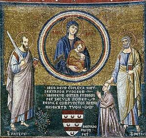 Madonna And Child With St Paul And St Peter And The Donor Bertoldo Stefanschi - Art Print Art Print - Madonna And Child With St Paul And St Peter And The Donor Bertoldo Stefanschi