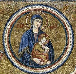 Madonna And Child With St Paul And St Peter And The Donor Bertoldo Stefanschi. Detail - Art Print Art Print - Madonna And Child With St Paul And St Peter And The Donor Bertoldo Stefanschi. Detail