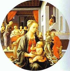 Madonna And Child With Stories Of The Life Of St. Anne - Art Print Art Print - Madonna And Child With Stories Of The Life Of St. Anne