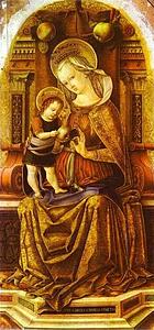 Madonna Enthroned - Art Print Art Print - Madonna Enthroned