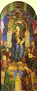 Madonna Enthroned - Art Print Art Print - Madonna Enthroned