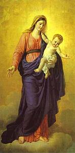 Madonna With The Child (Icon Painted For The Kazan Cathedral) - Art Print Art Print - Madonna With The Child (Icon Painted For The Kazan Cathedral)