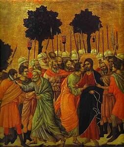 Maestà (Back, Central Panel, Detail Of) The Seizing Of Jesus - Art Print Art Print - Maestà (Back, Central Panel, Detail Of) The Seizing Of Jesus