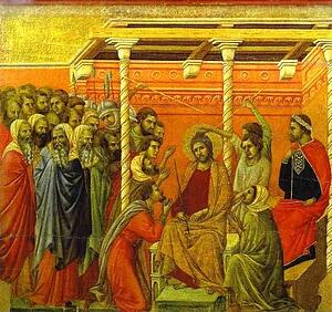 Maestà (Back, Central Panel) The Crown Of Thorns - Art Print Art Print - Maestà (Back, Central Panel) The Crown Of Thorns