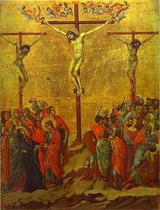 Maestà (Back, Central Panel) The Crucifixion - Art Print Art Print - Maestà (Back, Central Panel) The Crucifixion