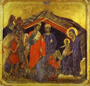 Maestà (Front, Predella) The Adoration Of The Magi - Art Print Art Print - Maestà (Front, Predella) The Adoration Of The Magi