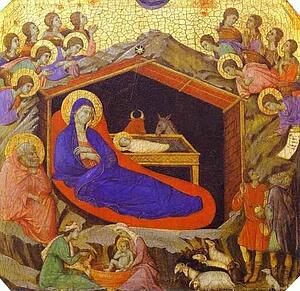 Art Print - Maestà (Front, Predella) The Birth Of Christ