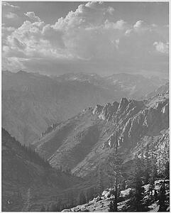 Forks Art Print - Middle Fork At Kings River From South Fork Of Cartridge Creek, Kings River Canyon, California, 1936. (Vertical Orientation). Photographs Of National Parks And Monuments, Compiled 1941 - 1942, Documenting The Period Ca. 1933 – 1942.