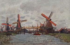 Near Art Print - Mills At Westzijderveld Near Zaandam