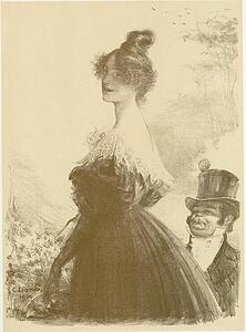 Charles Lucien Leandre Art Print - Mimi Pinson. Original Drawing For Les Maîtres De L’affiche From Issue 55, June 1900.