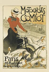 Theophile Steinlen Art Print - Motocycles Comiot