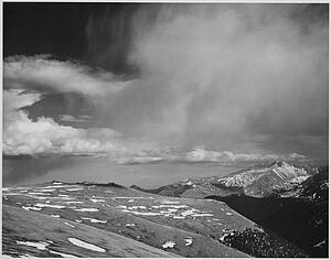 In Rocky Mountain National Park Art Print - Mountain Tops, Low Horizen, Low Hanging Clouds"in Rocky Mountain National Park, " Colorado. Photographs Of National Parks And Monuments, Compiled 1941 - 1942, Documenting The Period Ca. 1933 - 1942.
