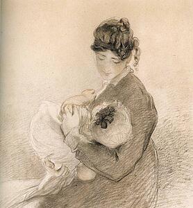 Mrs John Angerstein Nursing A Child - Art Print Art Print - Mrs John Angerstein Nursing A Child