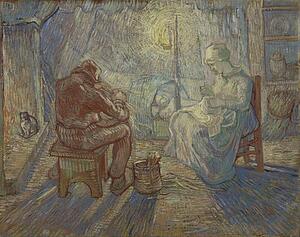 Nights Art Print - Night (After Millet)