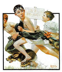 Swimming Art Print - No Swimming