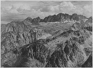 From Windy Point Art Print - North Palisade From Windy Point, Kings River Canyon (Proposed As A National Park), California, 1936. Photographs Of National Parks And Monuments, Compiled 1941 - 1942, Documenting The Period Ca. 1933 - 1942.
